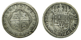 Felipe V. (1700-1746). 2 Reales. 1721 JJ. Cuenca. AR. AC 671.
MBC