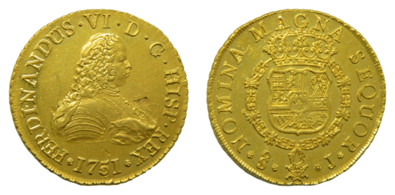 Fernando VI (1746-1759). 8 Escudos. 1751 J. Santiago. Chile. (AC 824). (onza-644...