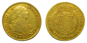 Carlos III (1759-1788). 2 Escudos. 1788 M. Madrid. (AC 1578). 6,82 gr. AU. Ligeras rayitas en anverso.
EBC
