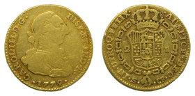Carlos III (1759-1788). 2 Escudos. 1779 CF. Sevilla. (AC 1734). 6,63 gr. AU.
BC