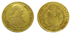 Carlos IV (1788-1808). 1798. CN. 2 Escudos. Sevilla. (AC 1434). 6,64 gr. AU.
MBC