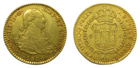 Carlos IV (1788-1808). 1804. CN. 2 Escudos. Sevilla. (AC 1441). 6,74 gr. AU.
MBC