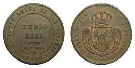 Isabel II (1833-1868). 1848. 1/2 Real. Madrid. (AC152). Muy bonito.
EBC-