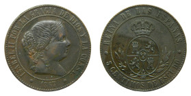 Isabel II (1833-1868). 1867 OM. 5 céntimos de escudo. Barcelona. (AC245)
EBC-