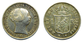Isabel II. (1833-1868). 1852. 1 Real de Vellón. Madrid. (AC 302). AR.
EBC