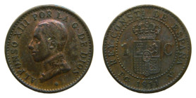 Alfonso XIII (1886-1931). 1911. 1 Céntimo 1911 *1 PCV. Madrid (AC 3).
EBC