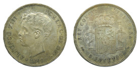 Alfonso XIII (1886-1931). 1899 *18-99. SGV. 5 Pesetas. (AC. 110).
SC