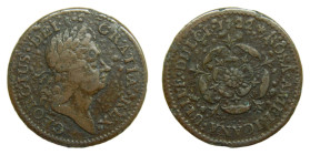 American Colonial - USA. 1722. Penny. Rosa Americana. (KM#4). UTILE DULCI. Estrella después de la fecha. Copper.
MBC
