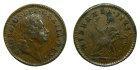 American Colonial - Irlanda. Hibernia 1723. Farthing. DEI. GRATIA. REX. (KM#25).
MBC+