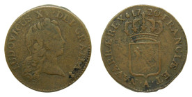 American colonial / France. Louis XV. 1720 A. 6 Deniers.
BC