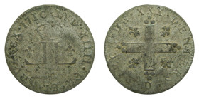American colonial / France. Louis XIV. 1710 D. 30 Deniers. Billon
BC