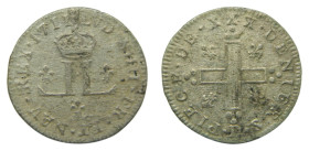 American colonial / France. Louis XIV. 1711 D. 30 Deniers. Billon
BC
