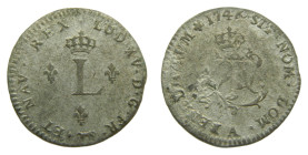 American colonial / France. Louis XV. 1746 A. Double sol. (Sou Marqué) Billon.
MBC
