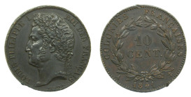 American colonial / French Colonies . PIEDFORT 10 centimes 1841 Louis Philippe. PRUEBA 25,67 gr. Essai. Muy rara.
EBC