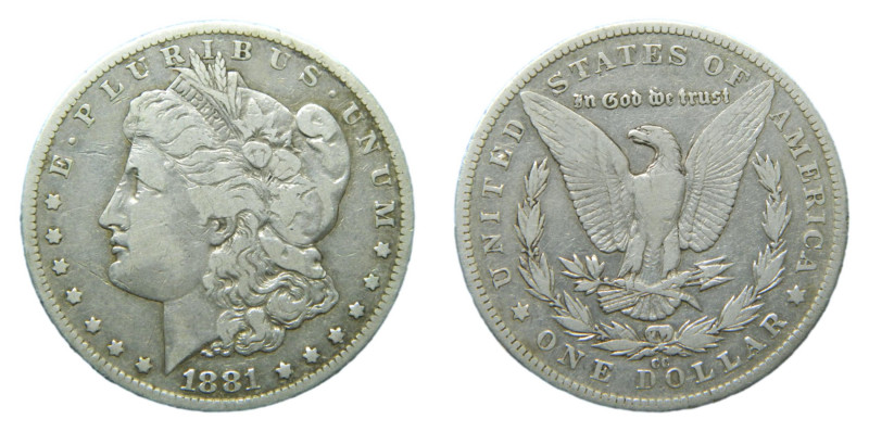 ESTADOS UNIDOS DE AMERICA / UNITED STATES. Morgan dólar. Morgan dollar. 1881 CC....