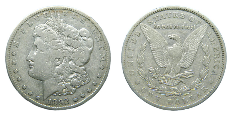 ESTADOS UNIDOS DE AMERICA / UNITED STATES. Morgan dólar. Morgan dollar. 1892 CC....