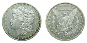 ESTADOS UNIDOS DE AMERICA / UNITED STATES. Morgan dólar. Morgan dollar. 1893 O New Orleans. (KM#110) 26,59 gr AR. RARO.
MBC