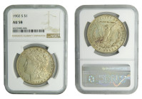ESTADOS UNIDOS DE AMERICA / UNITED STATES. Morgan dólar. Morgan dollar. 1902 S. (KM#110). San Francisco. NGC AU 58
AU58