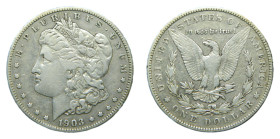 ESTADOS UNIDOS DE AMERICA / UNITED STATES. Morgan dólar. Morgan dollar. 1903 S. (KM#110). San Francisco. 26,54 gr. AR.
MBC-