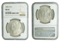 ESTADOS UNIDOS DE AMERICA / UNITED STATES. Morgan dólar. Morgan dollar. 1903 O. Orleans (KM#110).NGC MS 62
MS62