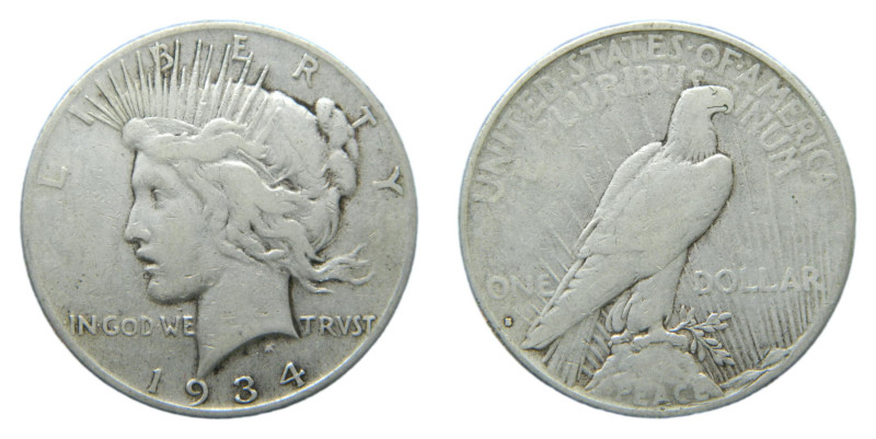 ESTADOS UNIDOS DE AMERICA / UNITED STATES. Peace dólar. Peace dollar. 1934 S. (K...