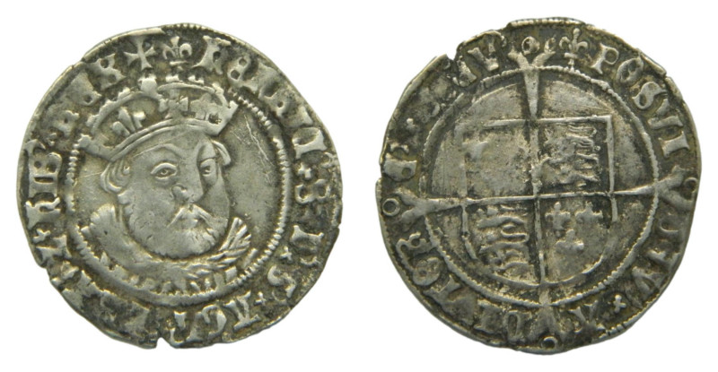 Henry VIII (1509-47), Silver Groat. Tower mint. AR. 2,43gr. 3rd coinage. Great p...
