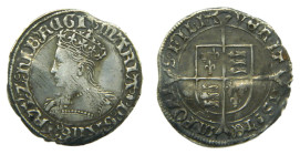 Mary (1553-54), Silver Groat. Tower mint. AR. 1,8 gr. Lightly creased flan. Excellent portrait.
(EBC)