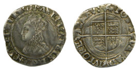 Elizabeth I (1558-1603), Silver Groat. Tower mint. Martlet as mintmark. AR. 2,1 gr. 2nd issue. Excellent portrait.
MBC+