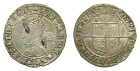 Elizabeth I (1558-1603), Silver sixpence. 1592. Tower mint. Hand as mintmark. AR. 3 gr. 5th issue.
MBC