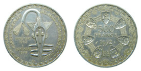 AFRICA OCCIDENTAL / WEST AFRICAN STATES. 1972. 500 francs. (KM#7). 25,02 gr. AR. 900.
MBC