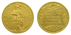 ALEMANIA - HAMBURGO / GERMANY - HAMBURG. 1869 B. Ducado. (KM#589) 3,49 gr. AU.
MBC+