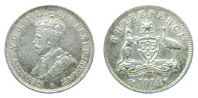 AUSTRALIA. 1914. 3 Pence. (KM#24). 1,40 gr. AR. 925. George V.
EBC