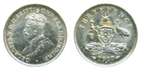 AUSTRALIA. 1917 M. 3 Pence. (KM#24). 1,41 gr. AR. 925. George V.
EBC+