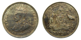 AUSTRALIA. 1922. 6 Pence. (KM#25). 2,82 gr. AR. 925. George V. Pátina.
SC-