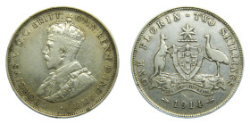 AUSTRALIA. 1914. Florín. (KM#27). 11,25 gr. AR. 925. George V.
MBC-