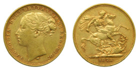AUSTRALIA. 1878 M. Sovereign. (KM#7). Victoria. 7,99 gr. AU.
MBC+
