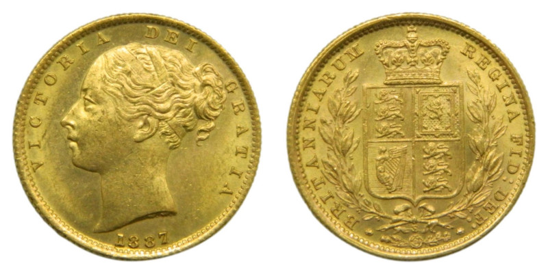AUSTRALIA. 1887 S. Sovereign. (KM#6). Victoria. 8 gr. AU.
SC
