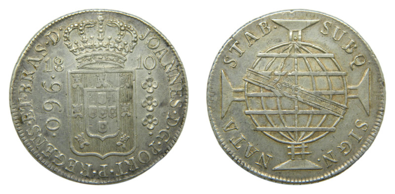 BRASIL. 1810 R. 960 reis. Rio de Janeiro (KM#307.3). 26,85 gr. AR.
MBC+