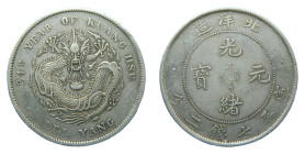CHINA (1908) 34. Dollar Chihli province. (Y#73.4). Kuang-Hsü Yüan-Pao. 26,77 gr. AR.
MBC