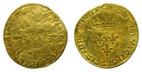 FRANCIA / FRANCE. Francisco I. Ecu D´or au soleil. S/F. (1515-1547) Lyon. (FR.347). 3,33 gr. AU.
BC