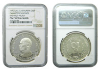 RAS AL-JAIMA / RAS AL-KHAIMAH. 10 Riyals. (KM#31). 30 gr. AR. 925. Dwight Eisenhower. NGC PF 67. Ultra Cameo.
PF 67