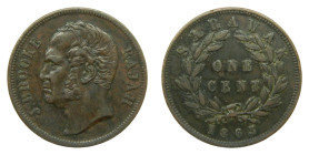 SARAWAK. 1863. 1 Cent.. (KM#3). J. Brooke Rajah.
MBC