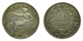 SUIZA / SWITZERLAND. 1850. 1 Franco. (KM#9). AR.
MBC-