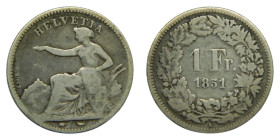 SUIZA / SWITZERLAND. 1851. 1 Franco. (KM#9). AR.
BC