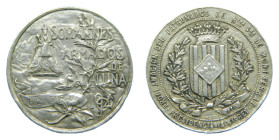 Medalla 1904. Catalunya. Montserrat. Somatenes armados de Catalunya. (Cru. Medalles 980a). Proclamación del patronazgo de Ntra. Sra. de Montserrat. Si...