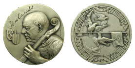 1973 Medalla Pau Casals. Medallic art company. Plata pura 999. Numerada en canto nº 2. Buseng lir. 102,62 gr AR. 50 mm.
EBC+