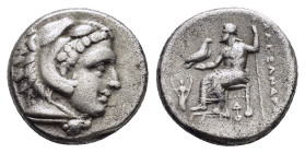 KINGS MACEDON. Alexander III The Great.(336-323 BC).Lampsakos.Drachm.

Obv : Head of Herakles right, wearing lion skin.

Rev : AΛEΞANΔPOY.
Zeus seated...