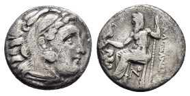 KINGS of MACEDON. Alexander III The Great.(336-323 BC).Lampsakos.Drachm.

Obv : Head of Herakles right, wearing lion skin.

Rev : AΛEΞANΔPOY.
Zeus sea...