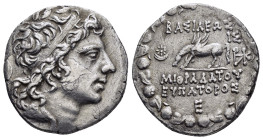 KINGS of PONTOS. Mithradates VI Eupator.(Circa 120-63 BC). Tetradrachm.

Obv : Diademed head to right.

Rev : BAΣΙΛEΩΣ MIΘPAΔATOY EYΠATOPOΣ.
Pega...