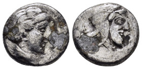 CILICIA. Soloi. Tiribazos.(Satrap of Lydia, 388-380 BC). Fourrée Stater.

Obv : Head of Aphrodite right, with hair in sakkos.

Rev : ΣOΛIKON.
Head of ...